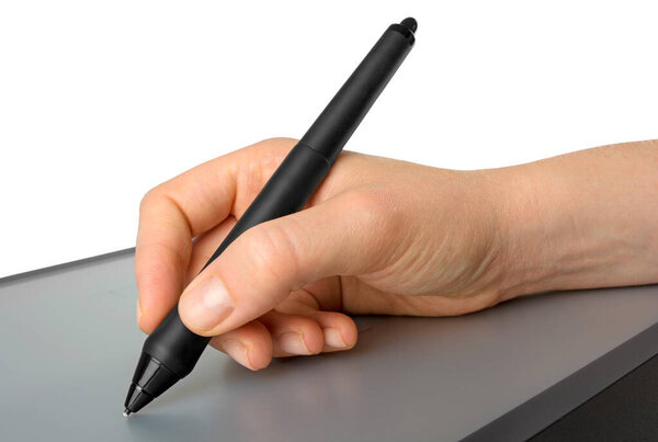 Painting with a drawing tablet