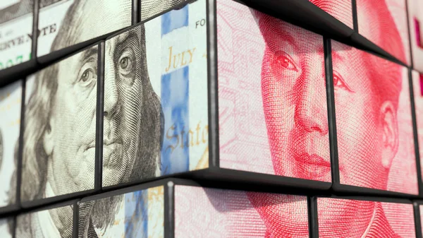 Currency Market Dollar Yuan — Stock fotografie
