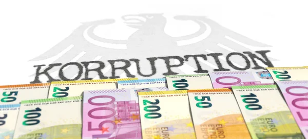 Symbolbild Zum Thema Korruption Deutschland — Stock Photo, Image