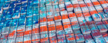 Küp yüzeyinde ABD bayrağı