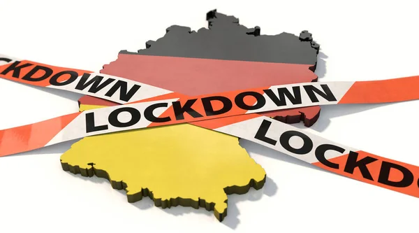 Symbolic Image Lockdown Germany — Stock Photo, Image