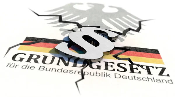 ドイツ連邦共和国の基本法 ドイツ語 Grungesetz Die Bundrepublik Deutschland — ストック写真