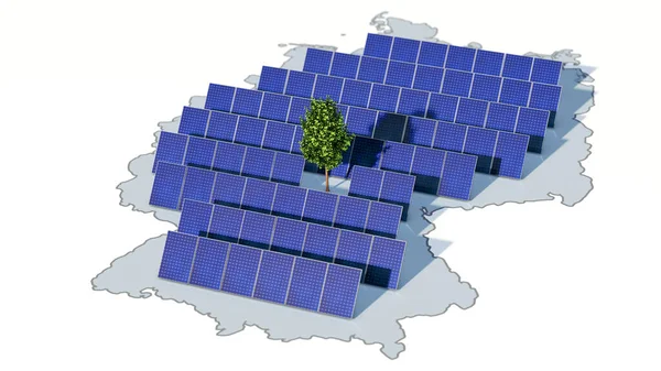 Solární Parky Životní Prostředí Německu — Stock fotografie