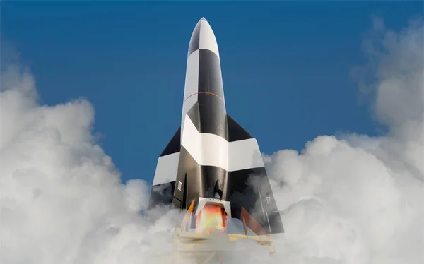 Launching German Rocket — Stockfoto