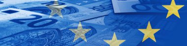 Symbolic image: The EU and money (Euro bills) clipart