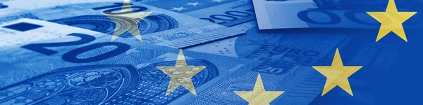 Συμβολική Εικόνα Και Χρήματα Ευρωομόλογα — Φωτογραφία Αρχείου
