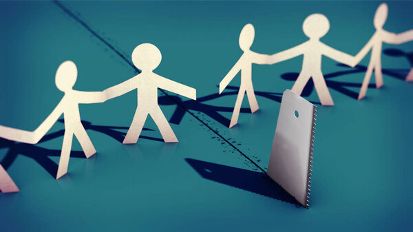 Symbolic image on the topic of segregation, division, exclusion, etc.