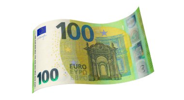 Yeni 100 Euro, izole edilmiş.