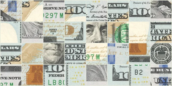 Fragmented 100 Dollar Bill — Φωτογραφία Αρχείου
