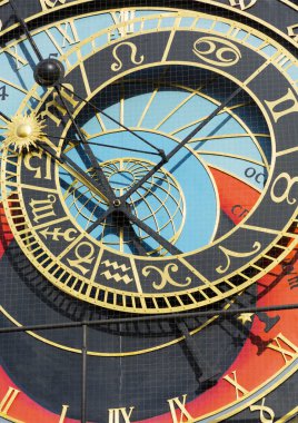 Prag fotoğraf serisi: Prag astronomik saatinin detayları, portre biçimi