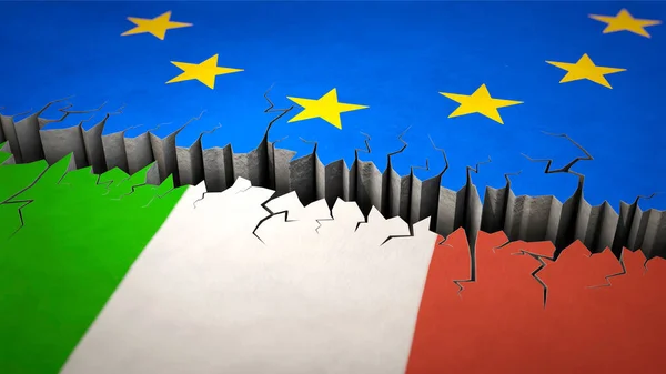 Disputa Crisis Italexit Italia —  Fotos de Stock