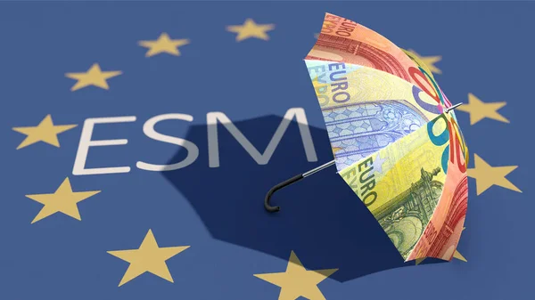 Záchranný Padák Esm Pro Eurozónu — Stock fotografie