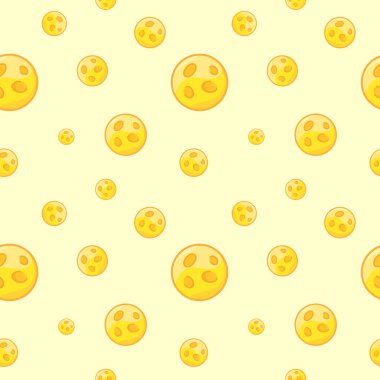 Çocuk çizgi filmi uzay ay deseni. Saf gezegen. Düz vektör çizimi. Çocuk tekstil ürünleri, giyim ve tüketim için ideal.