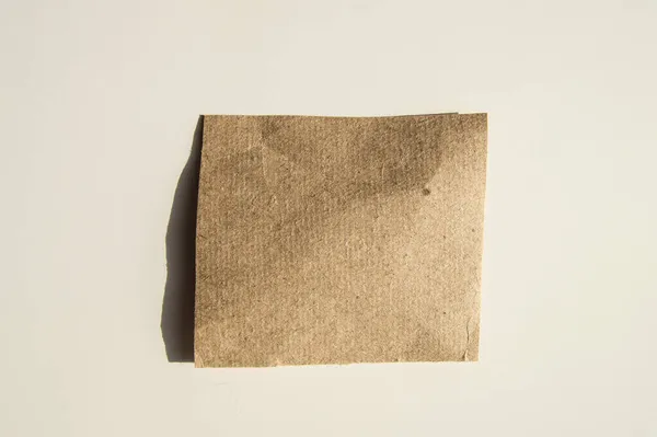 Papier Emballage Forme Carrée Sur Une Feuille Blanche Papier Mise — Photo