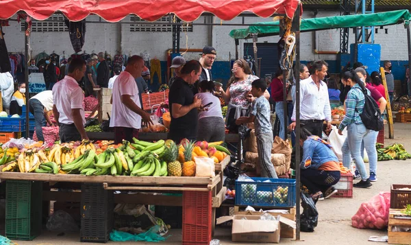Agricultores Colombianos Mercado Mercado Agricultores — Foto de Stock