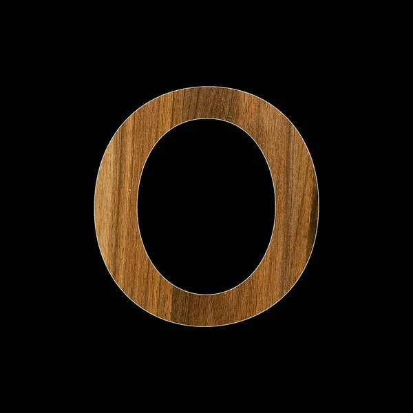 Lowercase Letter Wood Texture Black Background — Stock Photo, Image