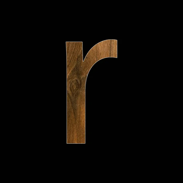 Letter Wood Texture Black Background — Stock Photo, Image