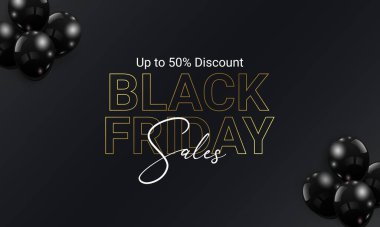 Kara Cuma Süper Satış. Yeni yıl ve Noel yaratıcı tasarımı. 3B vektör illüstrasyonu