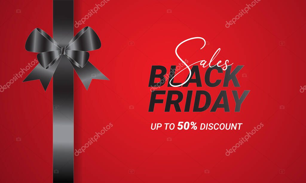 Black Friday Super Sale. New Year and Christmas creative design. 3D vector illustration