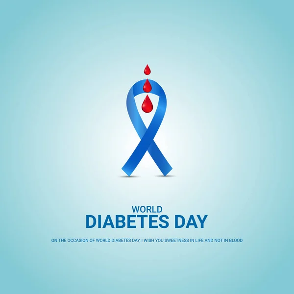 Dia Mundial Diabetes Anúncios Criativos Ilustração —  Vetores de Stock