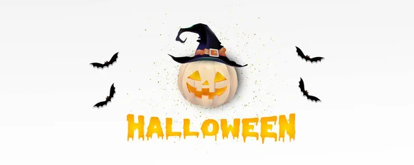 Halloween Design Banner Criativo Para Mídias Sociais Ilustração —  Vetores de Stock