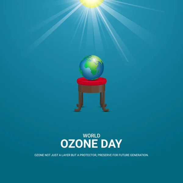 World Ozone Day Creative Concept Illustrations — Stock Vector