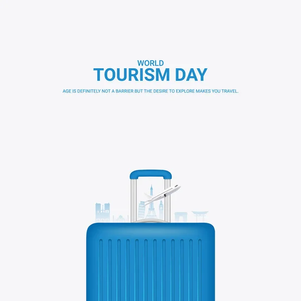 Turizmus Világnapja Utazási Koncepció Illusztráció — Stock Vector