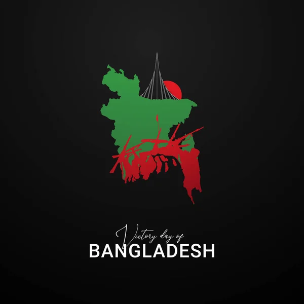 Dia Vitória Bangladesh Dezembro Mapa Bangladesh Com Ideia Tex 102 — Vetor de Stock