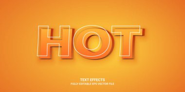 Sıcak 3B düzenlenebilir metin efekti şablonu