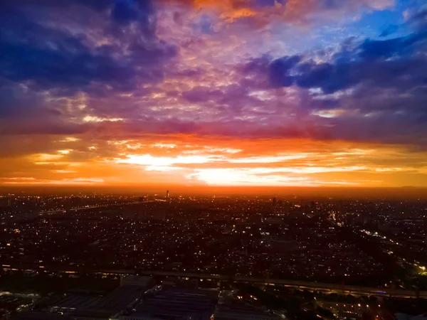 Snelwegzicht Vanaf Drone — Stockfoto