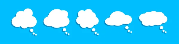 演讲认为泡沫图标集 云图符号 签署梦想向量平面 — 图库矢量图片