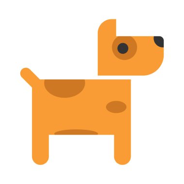 Köpek ikonu. Ev hayvanı illüstrasyon sembolü. Köpek vektörünü imzala.