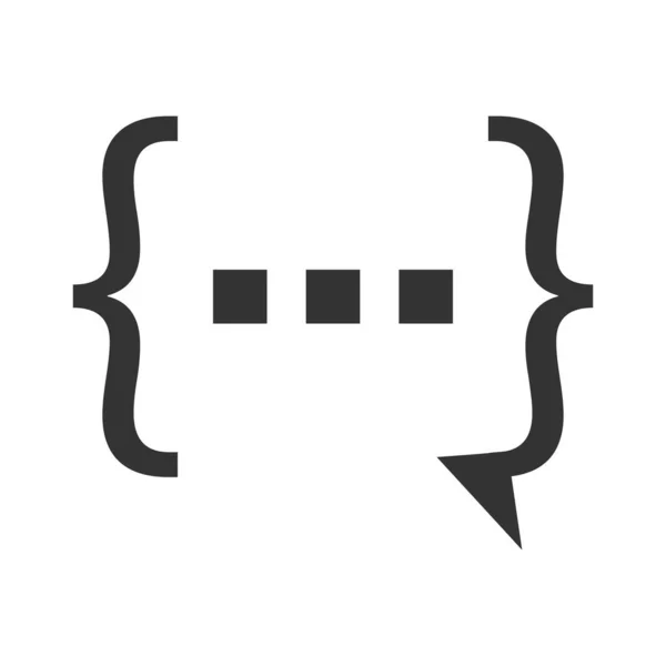 Code Chat Symbol Symbolbild Für Private Gespräche Gebärdensicherer Kommunikationsvektor — Stockvektor