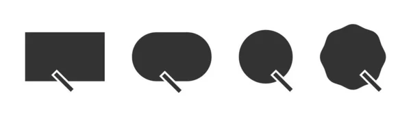 Mensaje Icono Línea Bubble Vector Chat Vivo Signo Web Hablar — Archivo Imágenes Vectoriales