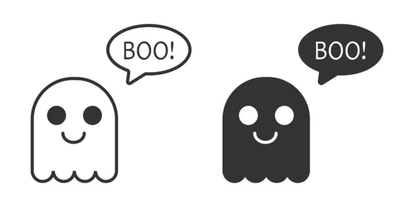 Geistersymbol Horror Symbolbild Zeichen Halloween Vektor — Stockvektor