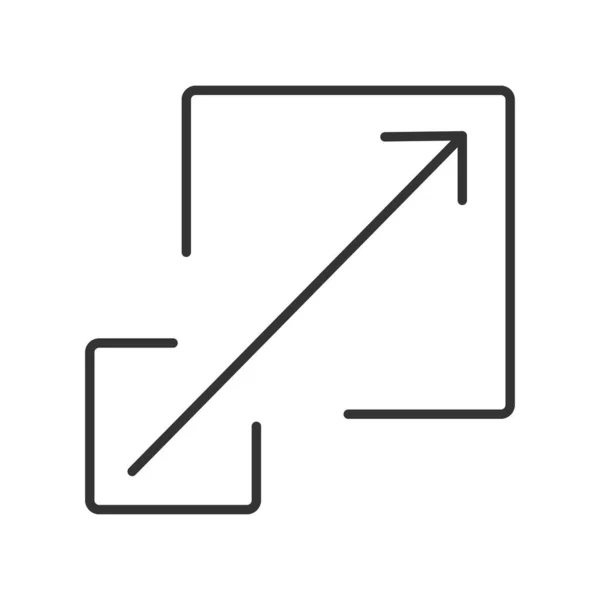 Icono Escalabilidad Símbolo Ilustración Escalable Escala Signos Agrandar Vector — Archivo Imágenes Vectoriales