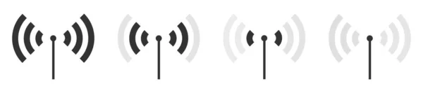 Icône Signal Antenne Wifi Cellulaire Symbole Illustration Sans Fil Signer — Image vectorielle