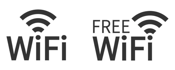 Free Wifi Icon Wireless Internet Network Illustration Symbol Sign Wlan — Stock Vector