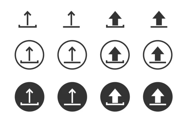 Upload Het Pictogram App Knop Illustratie Symbool Teken Toevoegen Aan — Stockvector