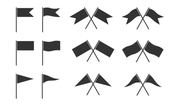 Icône Drapeau Point Emplacement Illustration Symbole Navigation Pointeur Signe Vecteur — Image vectorielle