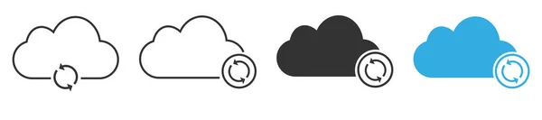 Cloud Backup Und Sync Symbol Symbole Zur Illustration Von Speicherdaten — Stockvektor