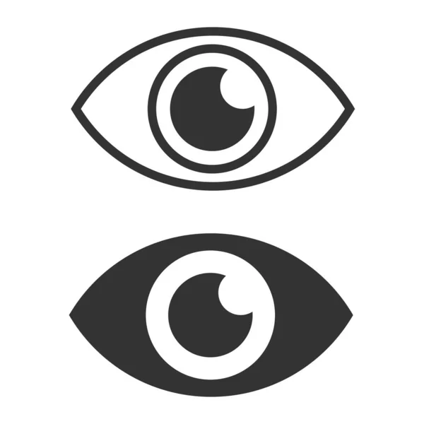 Icona Dell Occhio Simbolo Dell Illustrazione Dell Organo Zore Umano — Vettoriale Stock