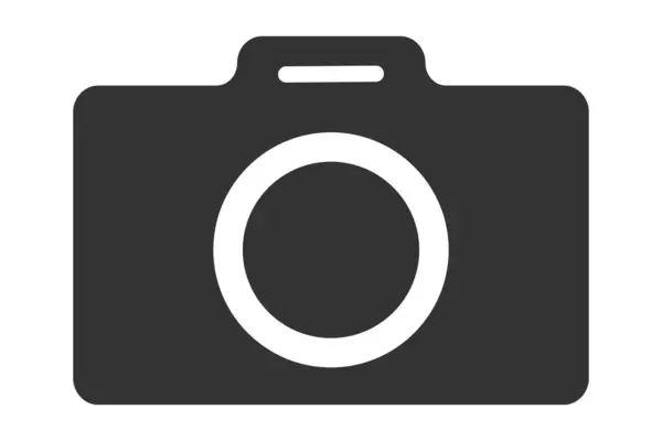 Icône Caméra Photographie Noir Illustration Symbole Snapshot Simple Photographie Signe — Image vectorielle