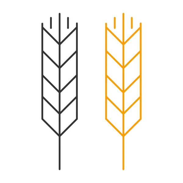 小麦のアイコン 穀物のイラストのシンボル シリアルベクトルにサイン — ストックベクタ