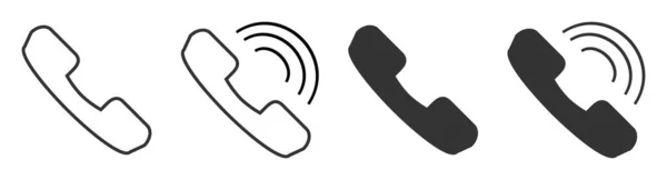 Icône Téléphone Combiné Symbole Illustration Téléphonique Vecteur Cellules Signe — Image vectorielle