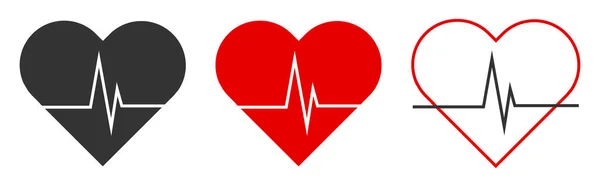 Εικονίδιο Καρδιάς Pulse Heartlth Σύμβολο Απεικόνισης Υπόγραψε Διάνυσμα Καρδιογραφήματος — Διανυσματικό Αρχείο