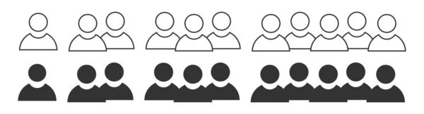 Ikona Profilu Uživatele Skupiny Ilustrační Symbol Týmových Lidí Podepsat Vektor — Stockový vektor