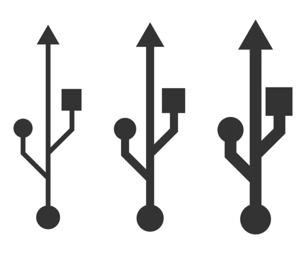 Ikona Připojení Usb Symbol Ilustrace Kabelu Konektoru Podepsat Vektor Soketu — Stockový vektor