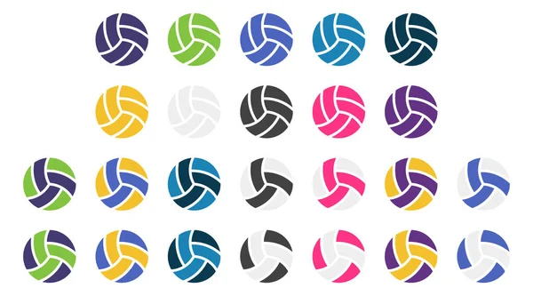 Colored volley ball icon. Game object illustration symbol. Sign hobby vector.