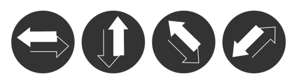 Wissel Dubbele Pijl Cirkel Pictogram Symbool Ter Illustratie Van Het — Stockvector